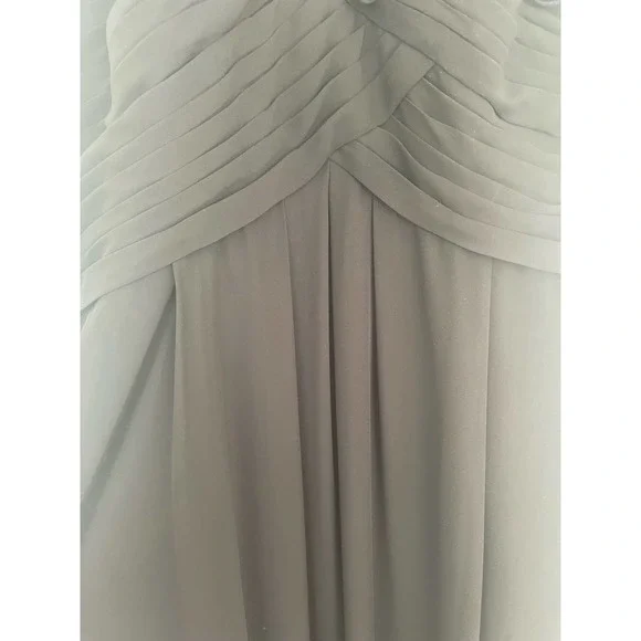 Bill Levkoff Leighton Formal Dress Black Chiffon Halter A-line Princess Size 16 - Picture 14 of 16